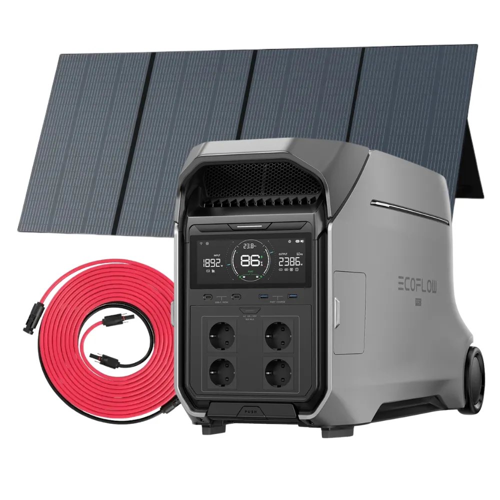 EcoFlow Delta Pro 3 + Bluetti PV350 Draagbaar Zonnepaneel + 10 meter verlengkabel gratis