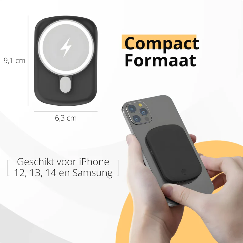 Merka Magsafe Powerbank 10000mAh Zwart - Image 3
