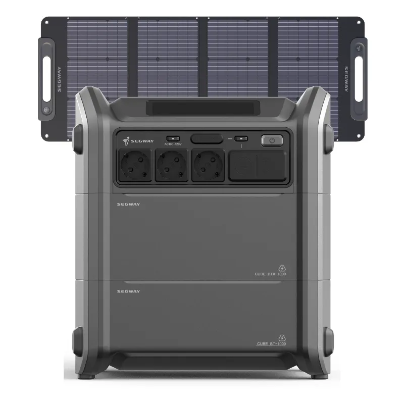 Segway Cube 2000 Power Station + Segway SP200 Draagbaar Zonnepaneel
